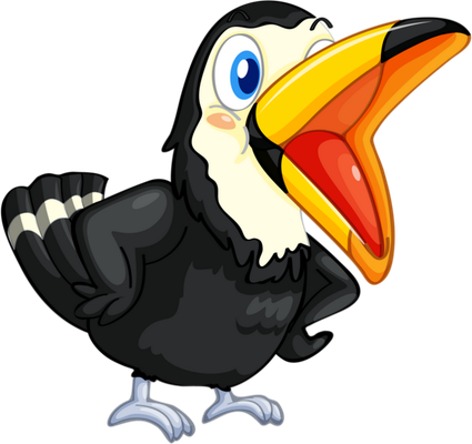 toucan - oiseau - animaux - smiley émoticône émoji cartoon clipart illustration - artémotic