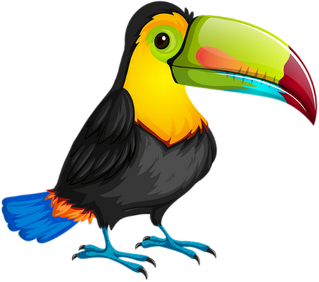 toucan - oiseau - animaux - smiley émoticône émoji cartoon clipart illustration - artémotic