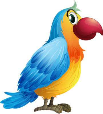 perroquet - oiseau - animaux - smiley émoticône émoji cartoon clipart illustration - artémotic