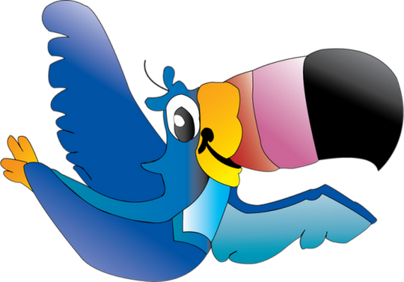toucan - oiseau - animaux - smiley émoticône émoji cartoon clipart illustration - artémotic