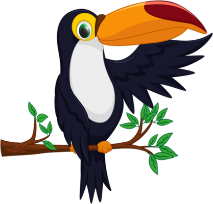 toucan - oiseau - animaux - smiley émoticône émoji cartoon clipart illustration - artémotic