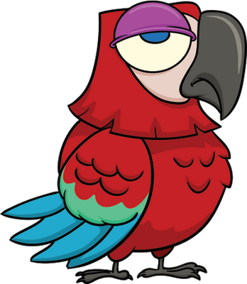 perroquet - oiseau - animaux - smiley émoticône émoji cartoon clipart illustration - artémotic