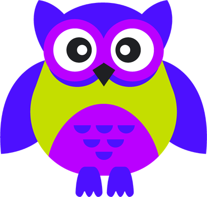 hibou - oiseau - animaux - smiley émoticône émoji cartoon clipart illustration - artémotic