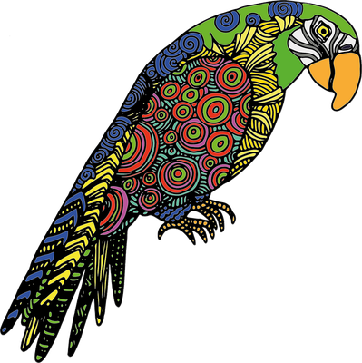 perroquet - oiseau - animaux - smiley émoticône émoji cartoon clipart illustration - artémotic