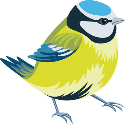 mésange - oiseau - animaux - smiley émoticône émoji cartoon clipart illustration - artémotic