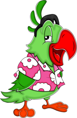 perroquet - oiseau - animaux - smiley émoticône émoji cartoon clipart illustration - artémotic