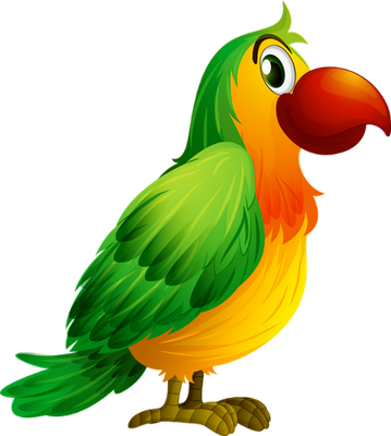perroquet - oiseau - animaux - smiley émoticône émoji cartoon clipart illustration - artémotic