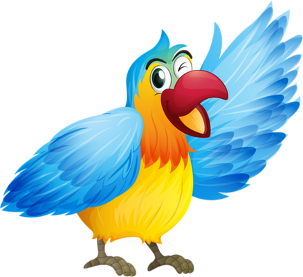 perroquet - oiseau - animaux - smiley émoticône émoji cartoon clipart illustration - artémotic