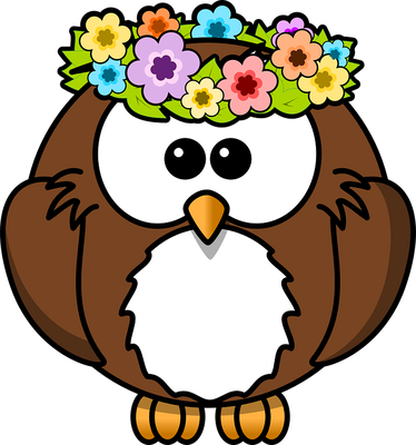 hibou - oiseau - animaux - smiley émoticône émoji cartoon clipart illustration - artémotic