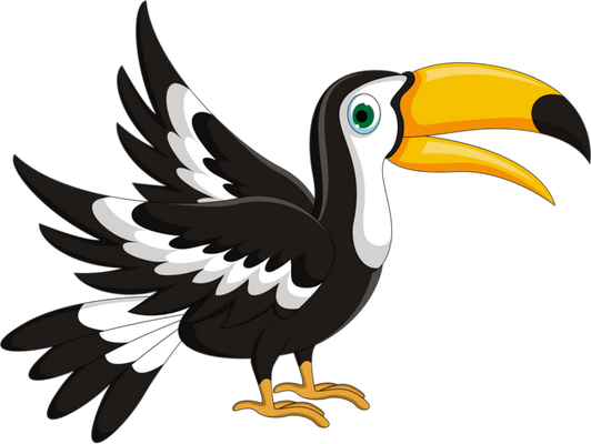 toucan - oiseau - animaux - smiley émoticône émoji cartoon clipart illustration - artémotic