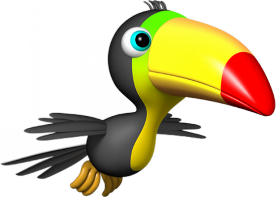 toucan - oiseau - animaux - smiley émoticône émoji cartoon clipart illustration - artémotic