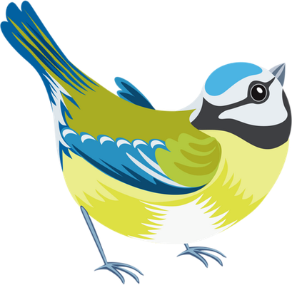 mésange - oiseau - animaux - smiley émoticône émoji cartoon clipart illustration - artémotic