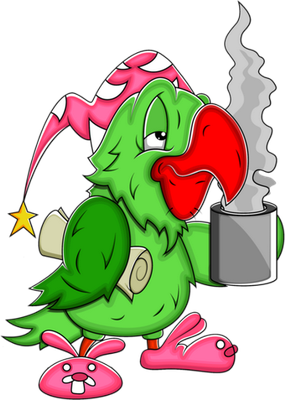 perroquet - oiseau - animaux - smiley émoticône émoji cartoon clipart illustration - artémotic