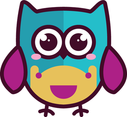 hibou - oiseau - animaux - smiley émoticône émoji cartoon clipart illustration - artémotic