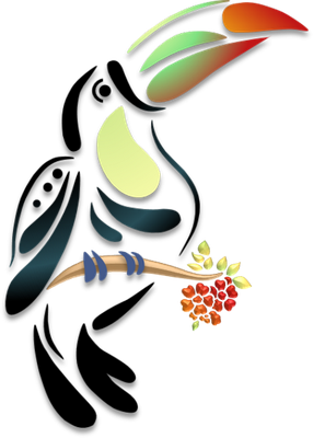toucan - oiseau - animaux - smiley émoticône émoji cartoon clipart illustration - artémotic
