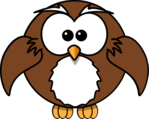 hibou - oiseau - animaux - smiley émoticône émoji cartoon clipart illustration - artémotic