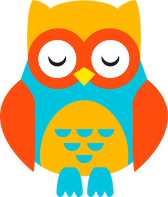 hibou - oiseau - animaux - smiley émoticône émoji cartoon clipart illustration - artémotic
