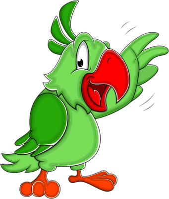 perroquet - oiseau - animaux - smiley émoticône émoji cartoon clipart illustration - artémotic