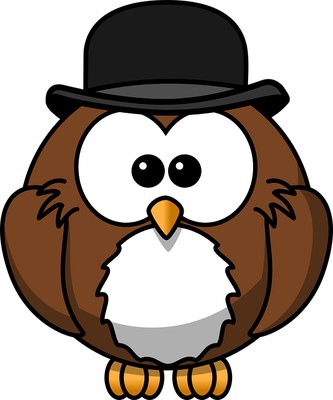 hibou - oiseau - animaux - smiley émoticône émoji cartoon clipart illustration - artémotic