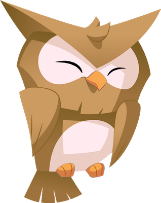 hibou - oiseau - animaux - smiley émoticône émoji cartoon clipart illustration - artémotic
