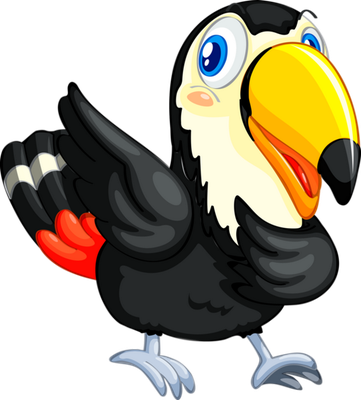 toucan - oiseau - animaux - smiley émoticône émoji cartoon clipart illustration - artémotic
