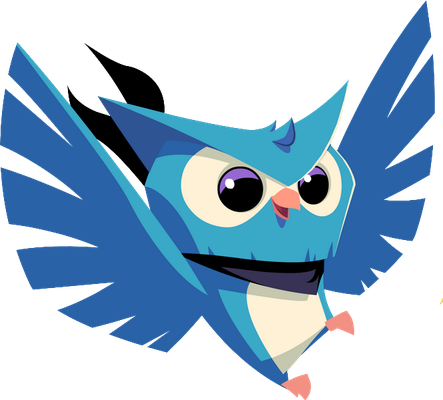 hibou - oiseau - animaux - smiley émoticône émoji cartoon clipart illustration - artémotic