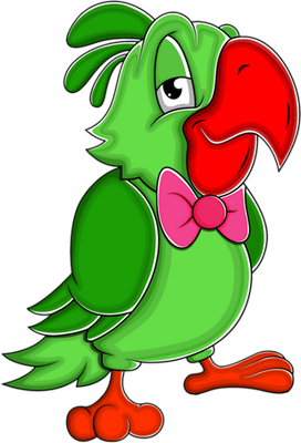 perroquet - oiseau - animaux - smiley émoticône émoji cartoon clipart illustration - artémotic