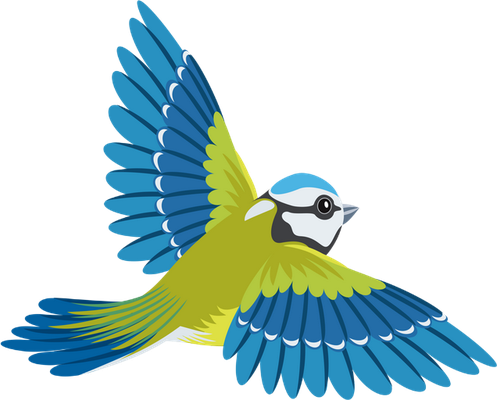 mésange - oiseau - animaux - smiley émoticône émoji cartoon clipart illustration - artémotic