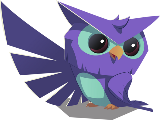 hibou - oiseau - animaux - smiley émoticône émoji cartoon clipart illustration - artémotic