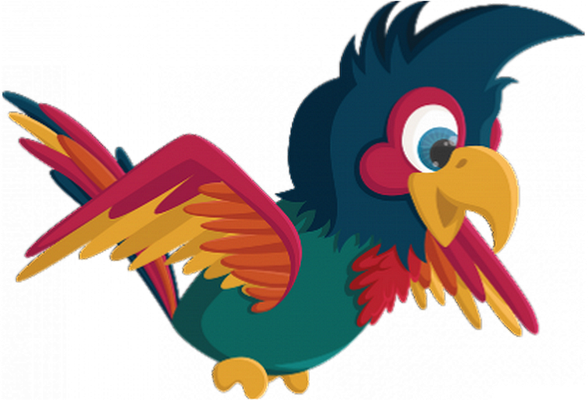 perroquet - oiseau - animaux - smiley émoticône émoji cartoon clipart illustration - artémotic