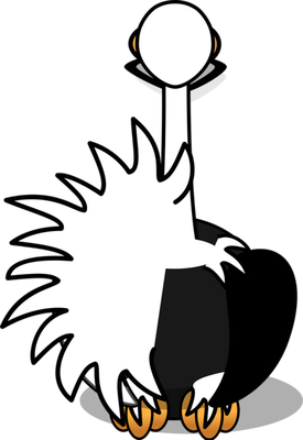 autruche - oiseau - animaux - smiley émoticône émoji cartoon clipart illustration - artémotic