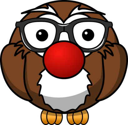 hibou - oiseau - animaux - smiley émoticône émoji cartoon clipart illustration - artémotic