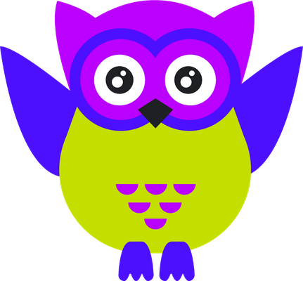 hibou - oiseau - animaux - smiley émoticône émoji cartoon clipart illustration - artémotic