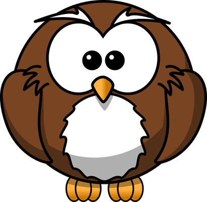 hibou - oiseau - animaux - smiley émoticône émoji cartoon clipart illustration - artémotic
