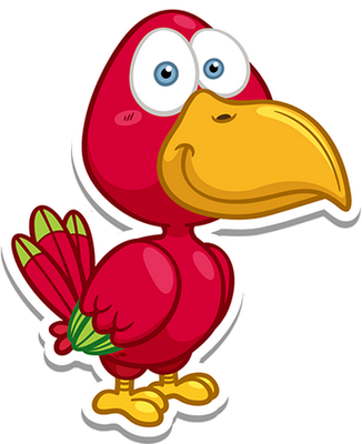 perroquet - oiseau - animaux - smiley émoticône émoji cartoon clipart illustration - artémotic