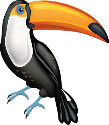 toucan - oiseau - animaux - smiley émoticône émoji cartoon clipart illustration - artémotic