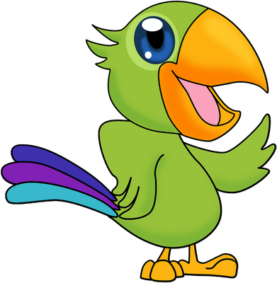 perroquet - oiseau - animaux - smiley émoticône émoji cartoon clipart illustration - artémotic