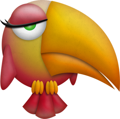 perroquet - oiseau - animaux - smiley émoticône émoji cartoon clipart illustration - artémotic