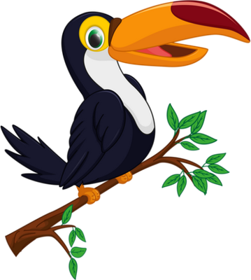 toucan - oiseau - animaux - smiley émoticône émoji cartoon clipart illustration - artémotic