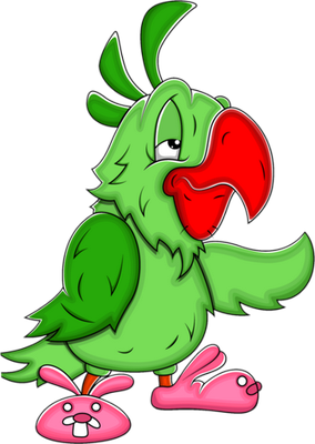 perroquet - oiseau - animaux - smiley émoticône émoji cartoon clipart illustration - artémotic
