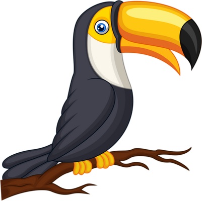 toucan - oiseau - animaux - smiley émoticône émoji cartoon clipart illustration - artémotic
