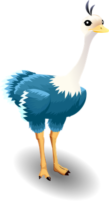 autruche - oiseau - animaux - smiley émoticône émoji cartoon clipart illustration - artémotic