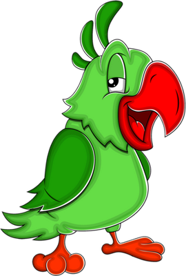 perroquet - oiseau - animaux - smiley émoticône émoji cartoon clipart illustration - artémotic