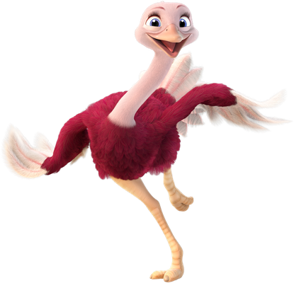 autruche - oiseau - animaux - smiley émoticône émoji cartoon clipart illustration - artémotic