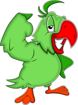 perroquet - oiseau - animaux - smiley émoticône émoji cartoon clipart illustration - artémotic