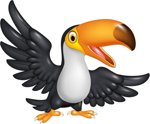 toucan - oiseau - animaux - smiley émoticône émoji cartoon clipart illustration - artémotic