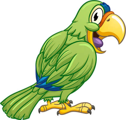 perroquet - oiseau - animaux - smiley émoticône émoji cartoon clipart illustration - artémotic
