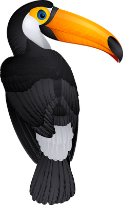 toucan - oiseau - animaux - smiley émoticône émoji cartoon clipart illustration - artémotic