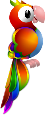 perroquet - oiseau - animaux - smiley émoticône émoji cartoon clipart illustration - artémotic