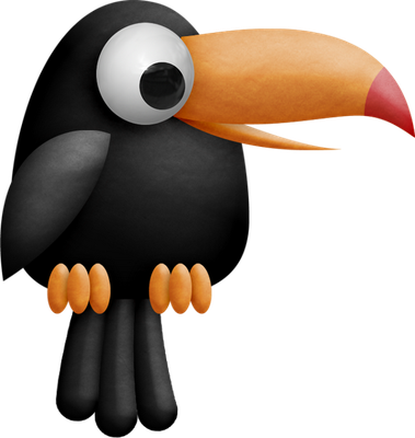 toucan - oiseau - animaux - smiley émoticône émoji cartoon clipart illustration - artémotic